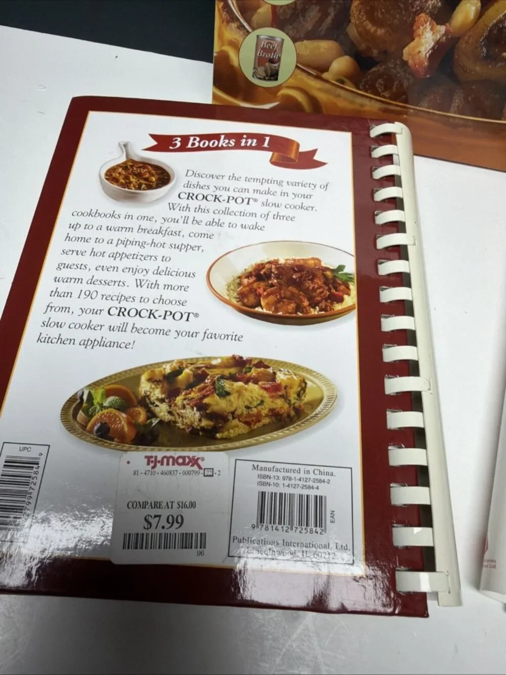 Lot-3 Cookbooks Rival Crock-Pot One-Pot Slow Cooker Recipes Ring Or Wire Bound
